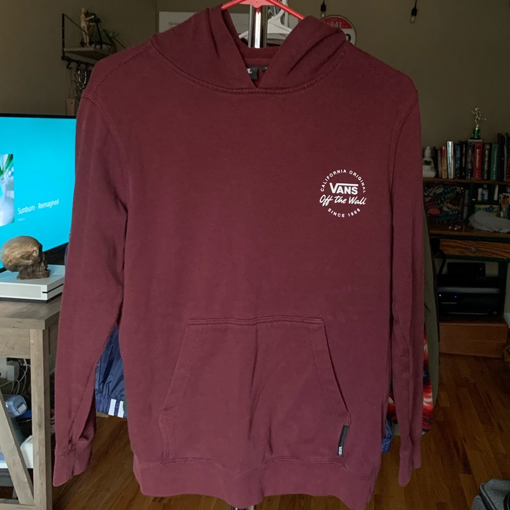 maroon vans hoodie